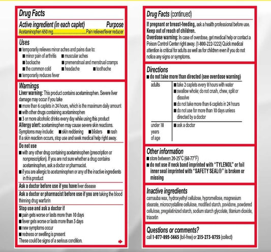 Tylenol Arthritis Pain extended-release bottles on counter showing a convenient 2-pack for daily relief.