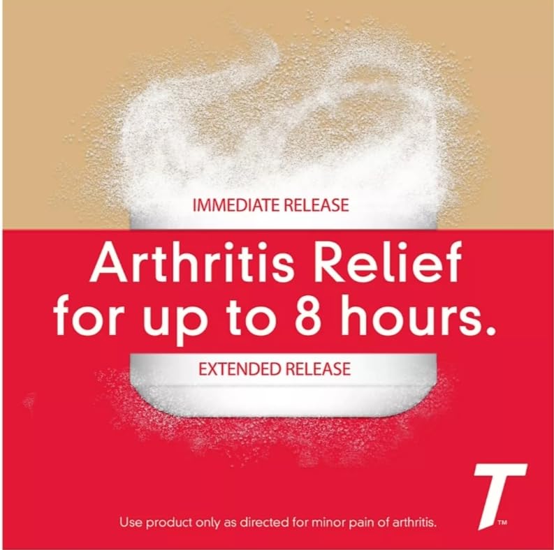 Tylenol Arthritis Pain tablet held in hand ready for routine use.