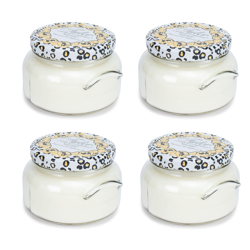 Tyler Creamy White 2-Wick pack of four candles for gifting and cozy ambiance.