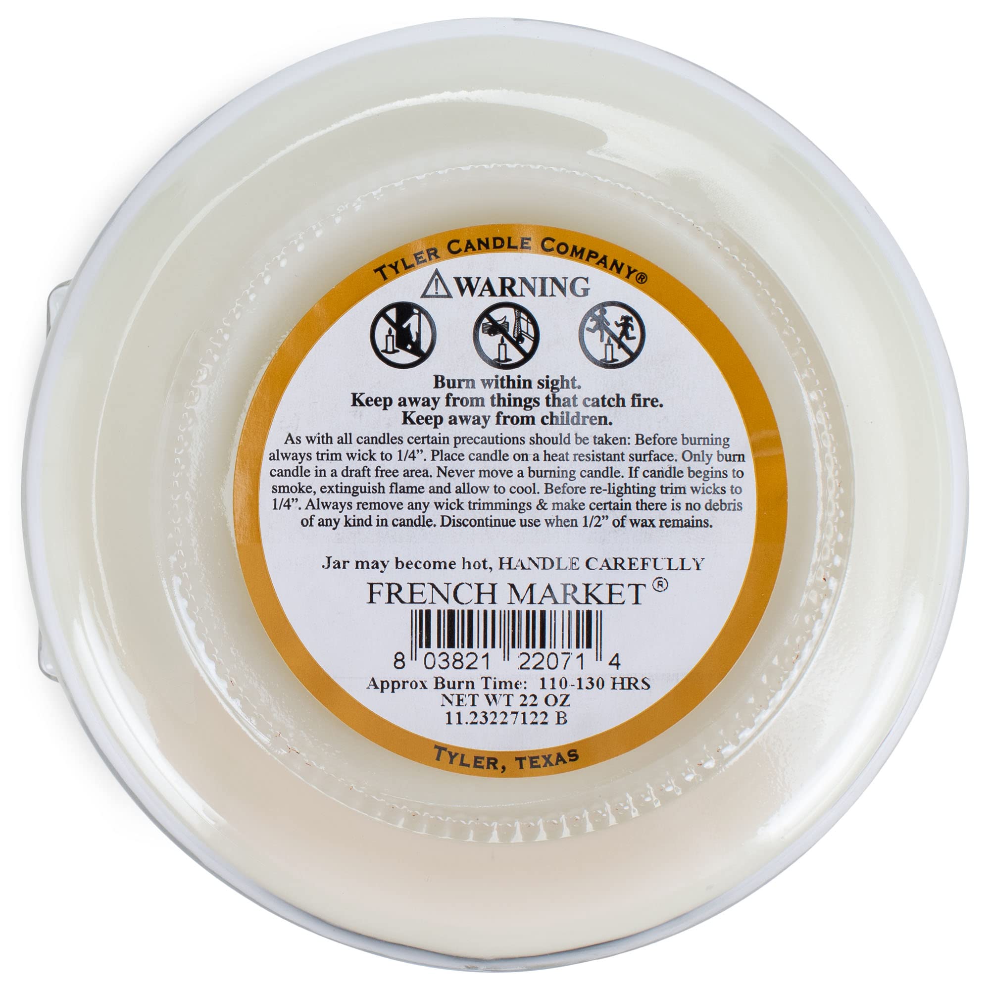 Tyler Creamy White candles in protective packaging, ideal for gifting.