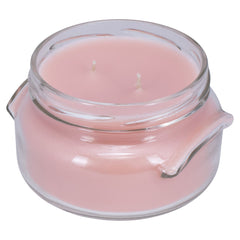 Tyler Pastel Peach two-wick jar candle close-up for decorative ambiance.