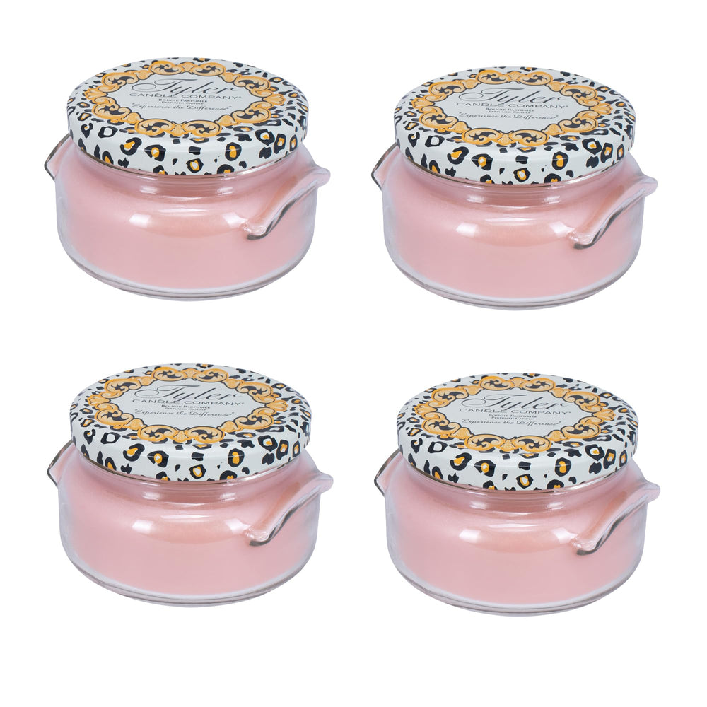 Tyler Pastel Peach 4-pack jar candle set for warm, inviting living spaces.