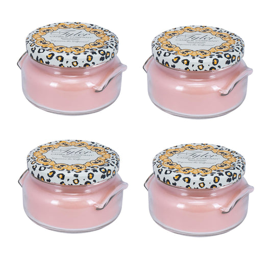 Tyler Pastel Peach 4-pack jar candle set for warm, inviting living spaces.