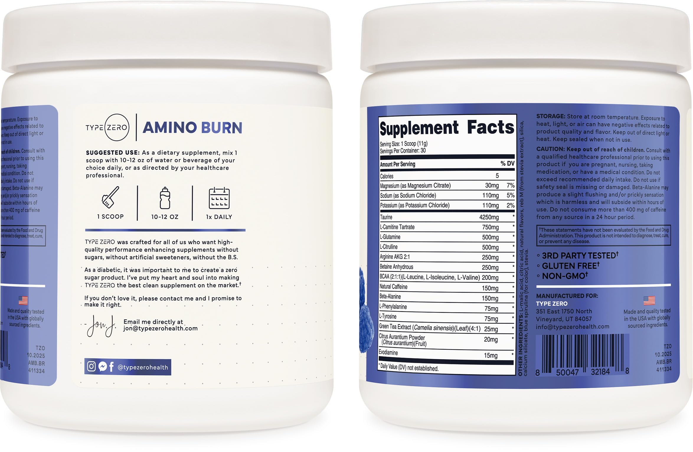 Shaker with Type Zero Amino Burn mix for on-the-go use