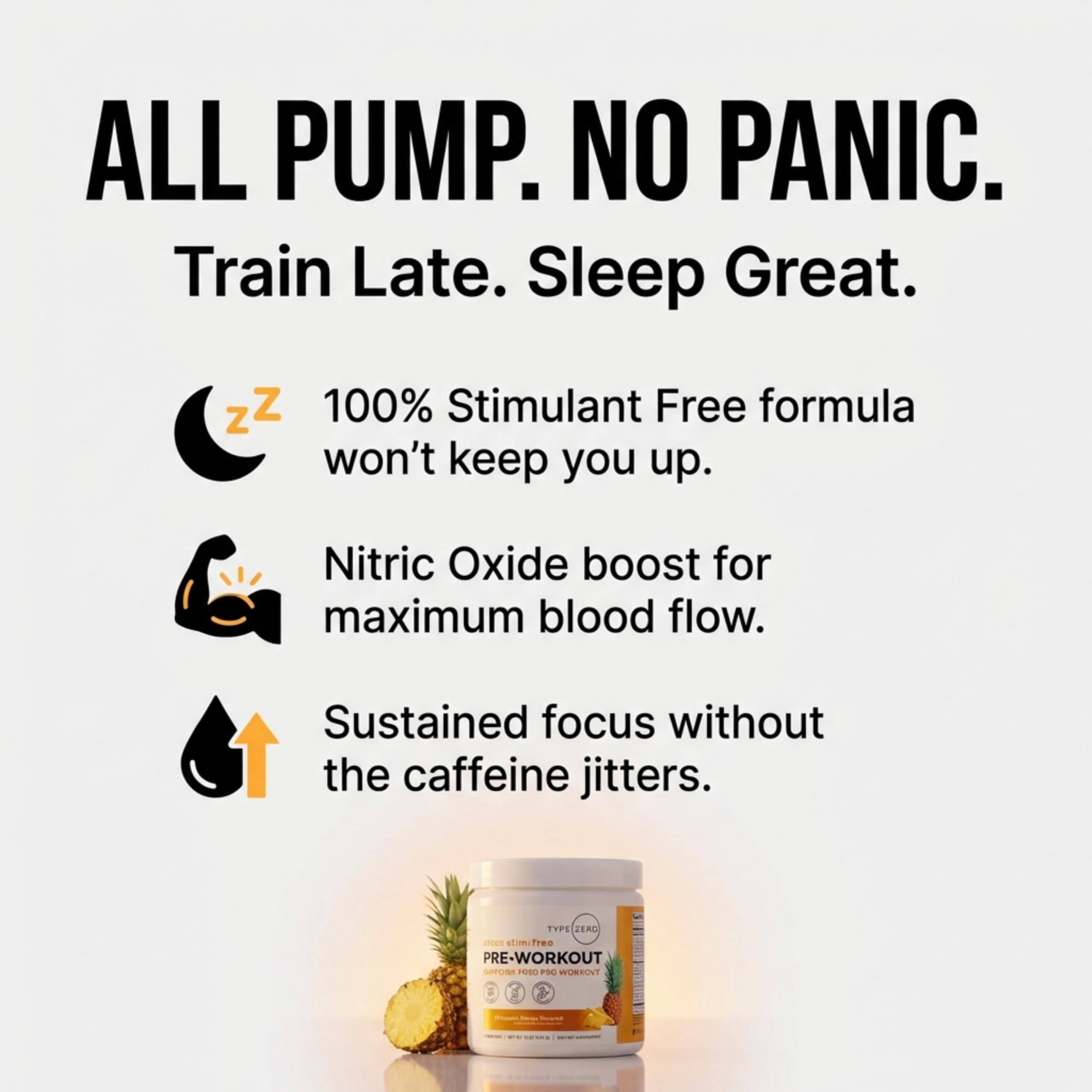 Type Zero beta-alanine detail hints endurance support in training sessions.