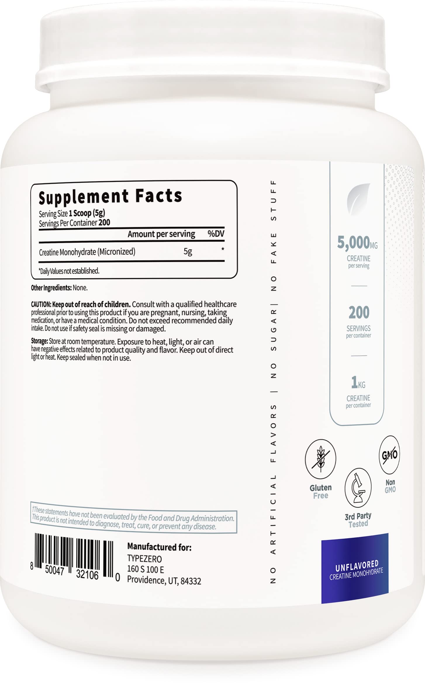 Type Zero Creatine Monohydrate dissolving in water for quick hydration