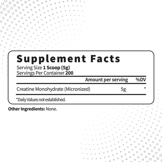 Type Zero Creatine Monohydrate micronized powder texture promotes smooth mixing