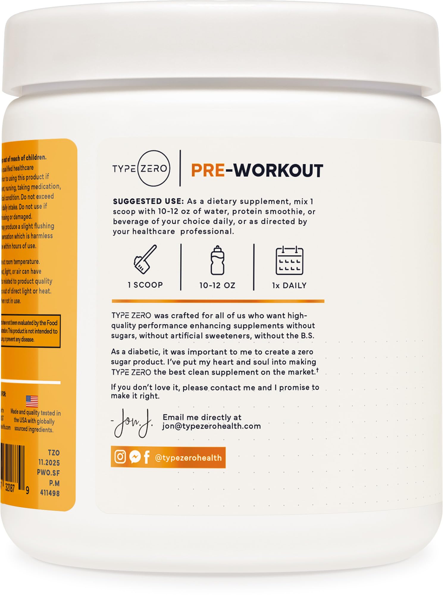 Type Zero powder dispensing into shaker shows smooth mix without jitters.