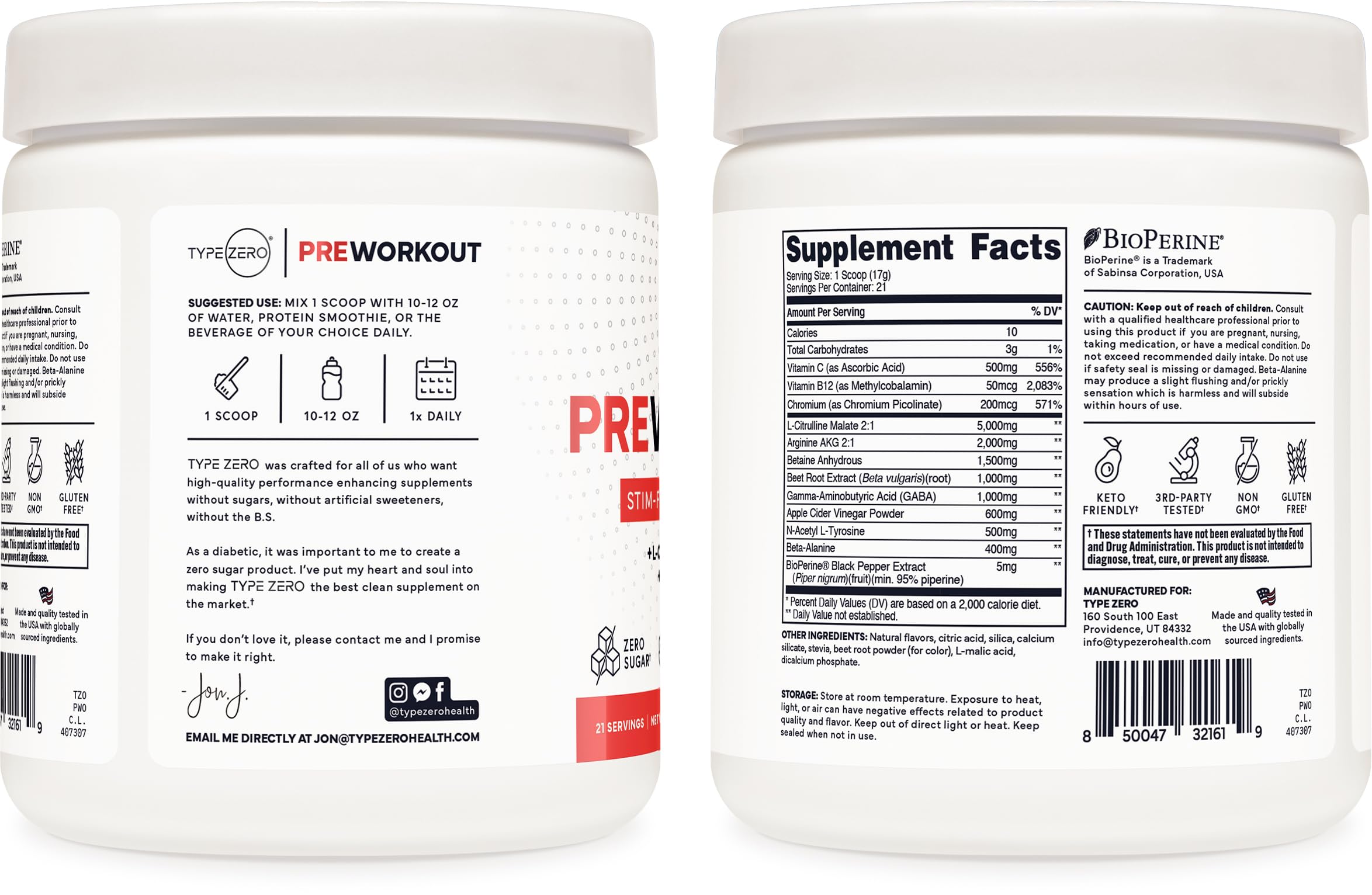 Type Zero Ultra Clean Pump closeup reveals powder texture and aroma.