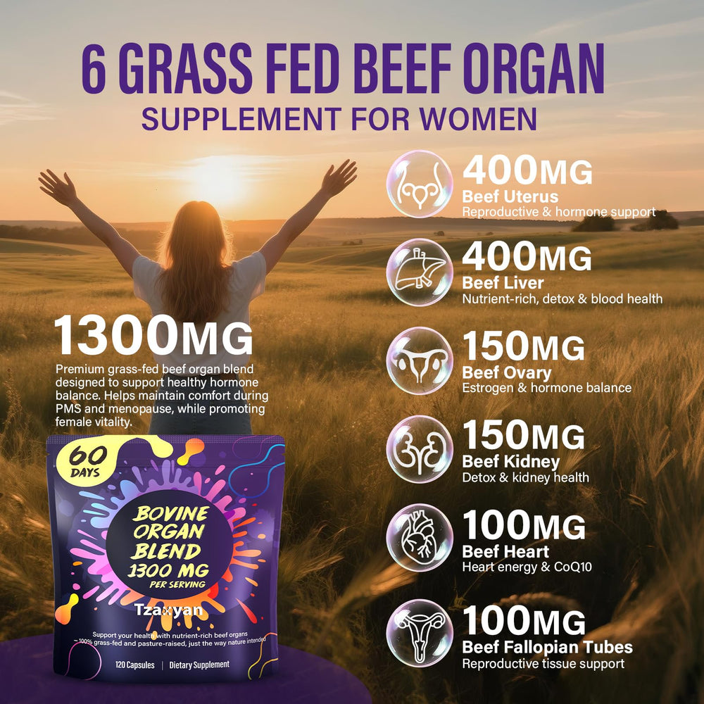 tzaxyan 1300mg uterus-ovary organs highlight hormonal balance support for women