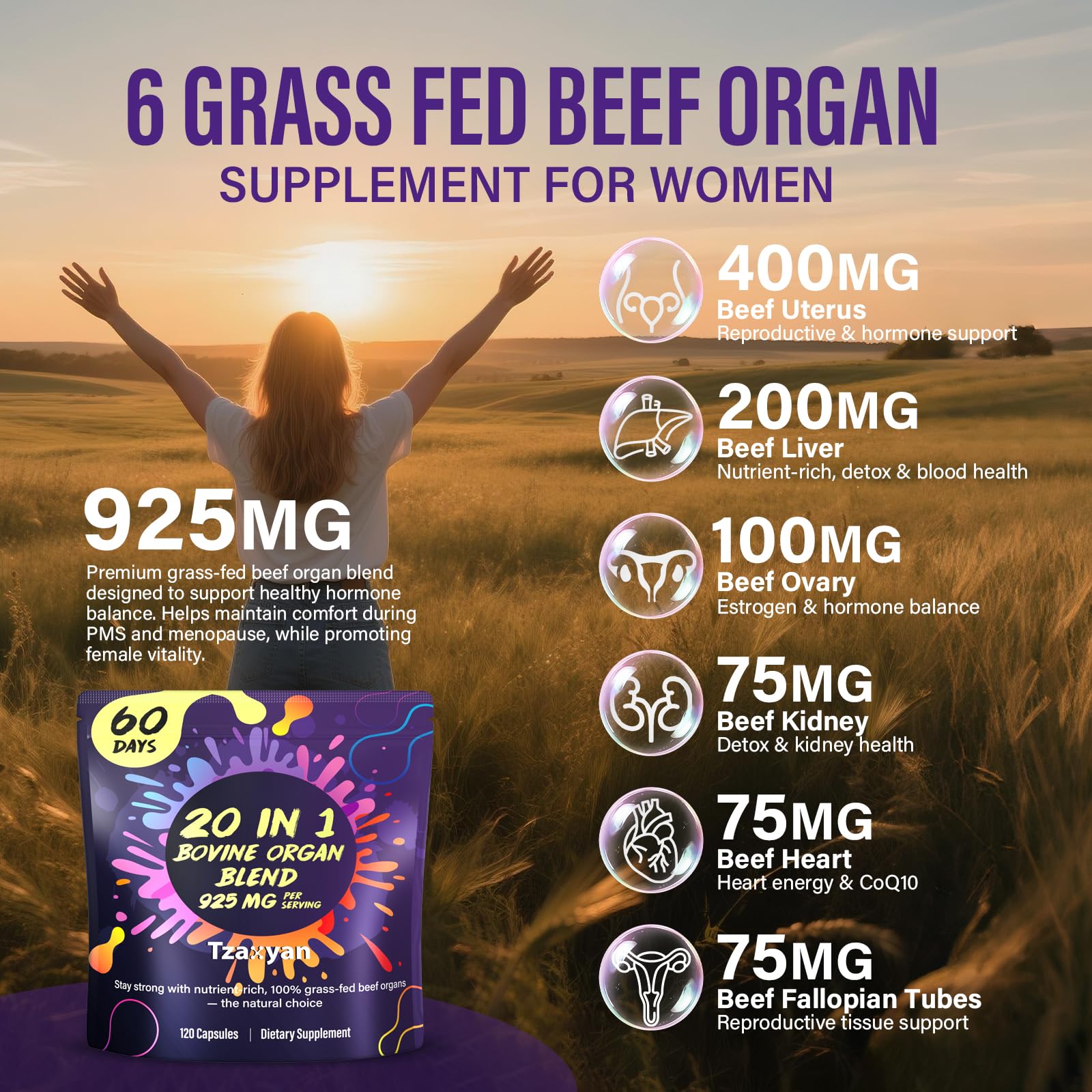 tzaxyan 20-in-1 maca-dim herbal blend for balanced mood