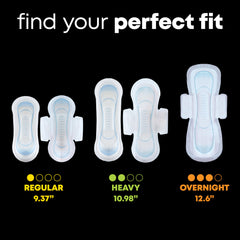 Breathable soft touch cover on U by Kotex pad for skin comfort