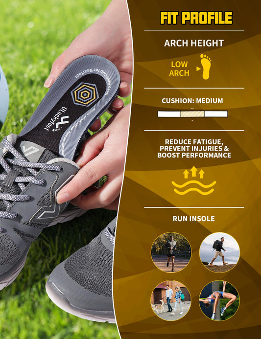 U1uckyfeet dynamic arch support 3D profile displaying stability