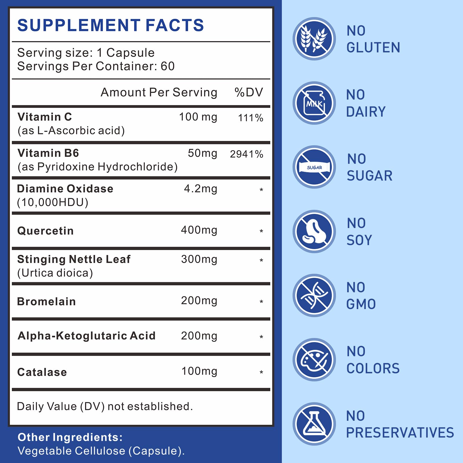Uarcool DAO bottle back showing ingredients and quality assurance
