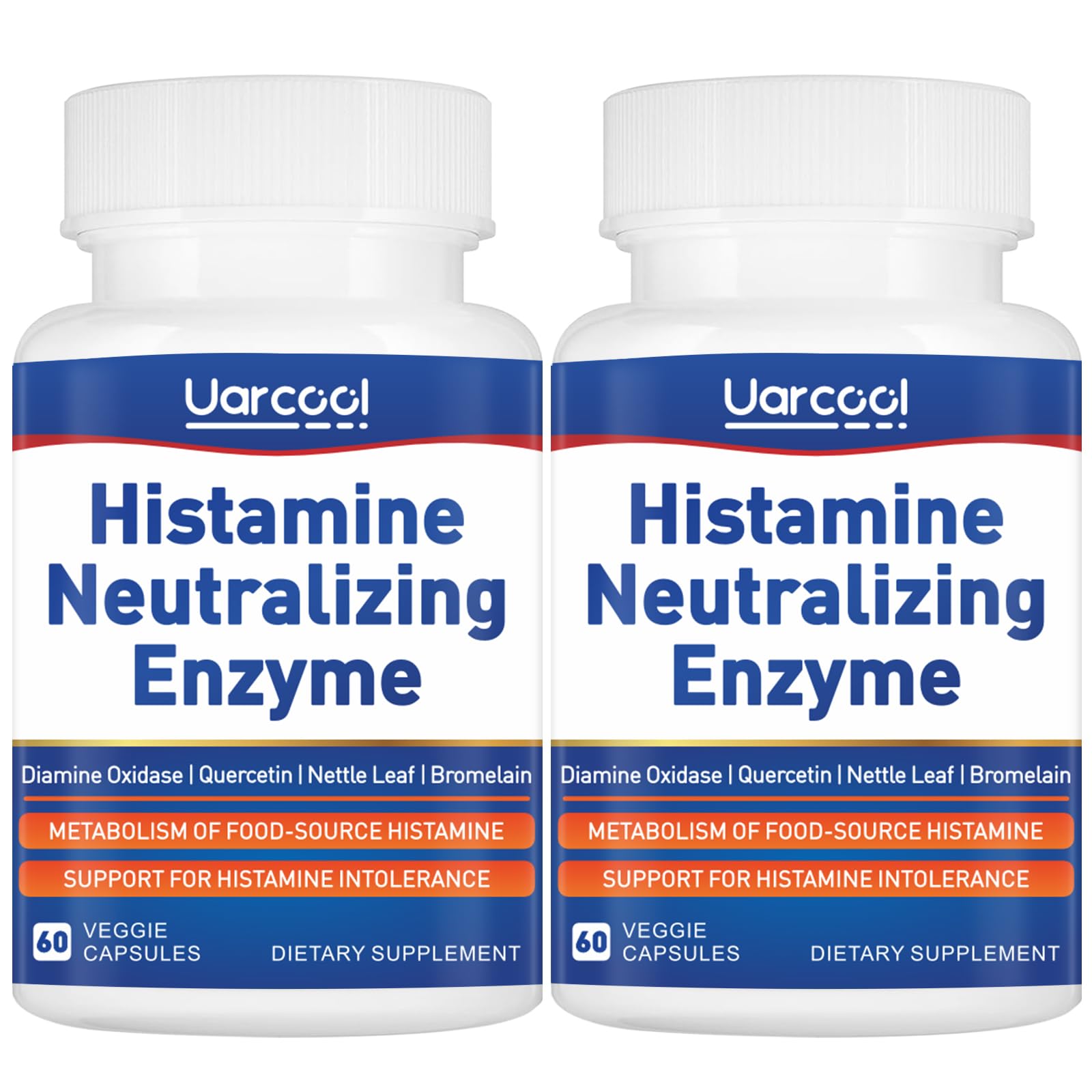Uarcool DAO enzyme supplement bottle front for digestive support