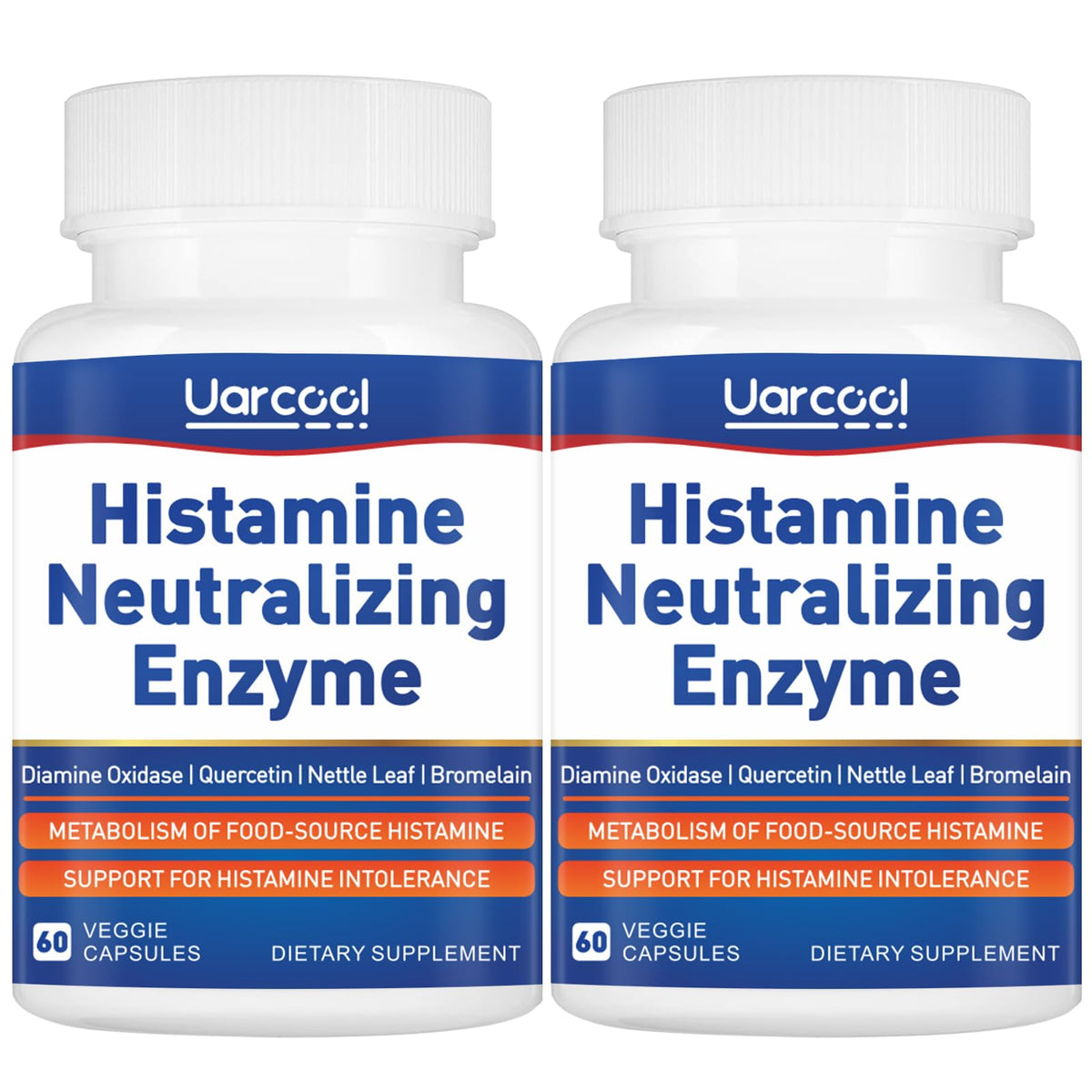 Uarcool DAO enzyme supplement bottle front for digestive support