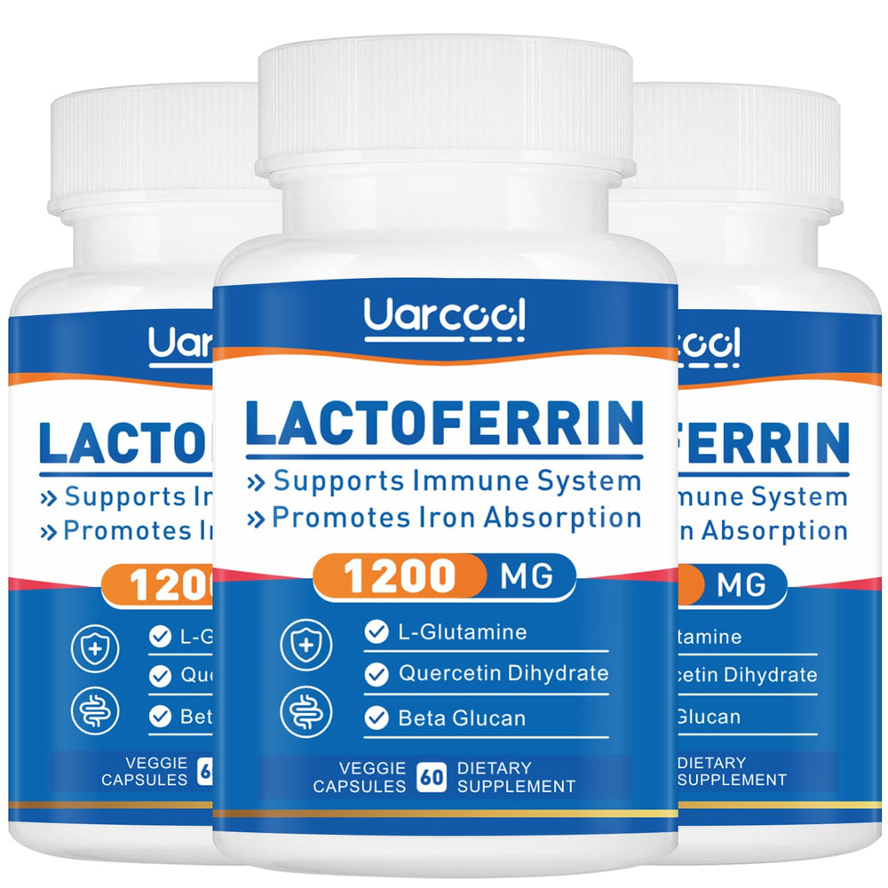 Uarcool Lactoferrin 1200mg bottle front view highlighting packaging for daily immune support