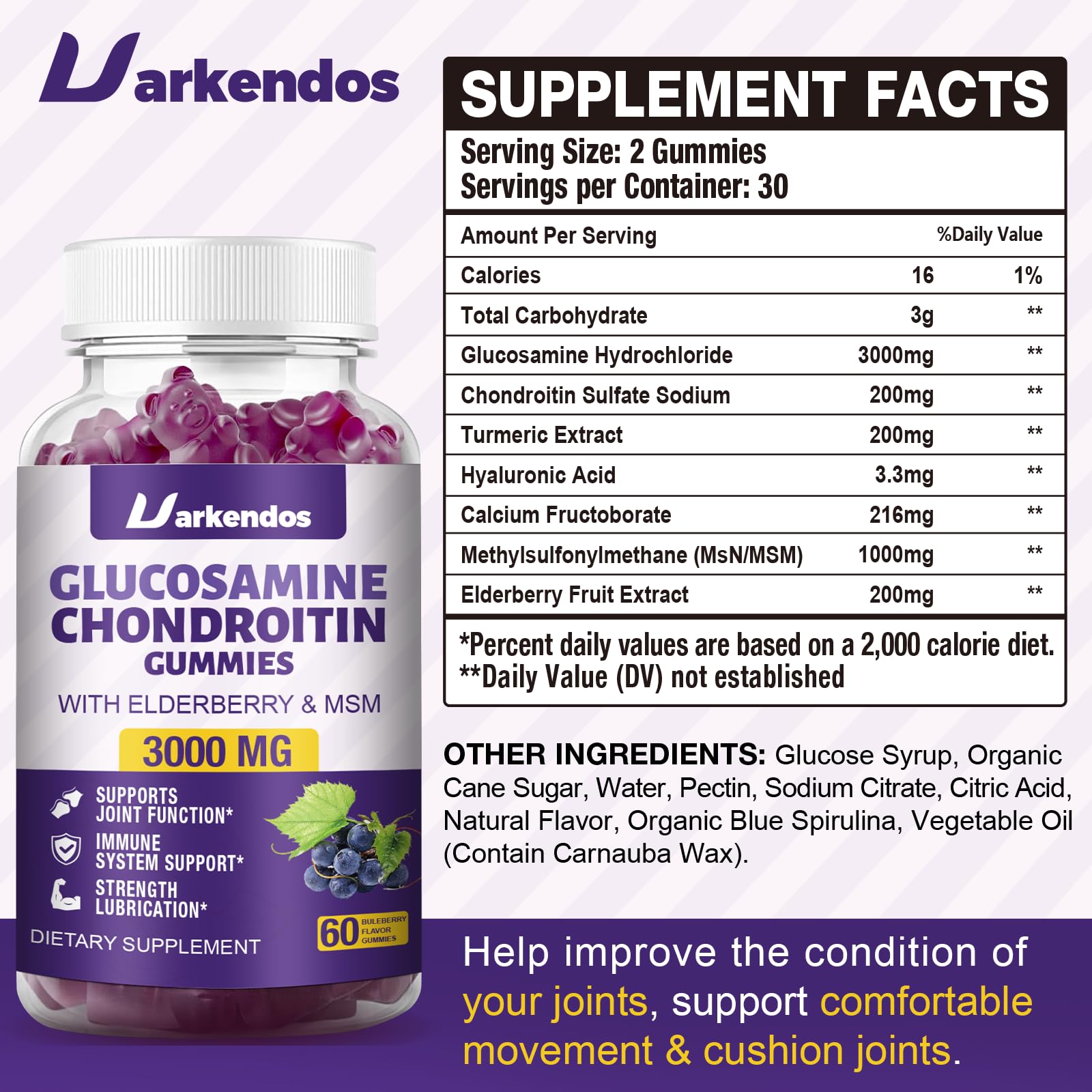Closeup of Uarkendos gummies highlighting texture and flavor