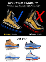 UBARONY arch-support design aligns with the natural foot shape for stability.