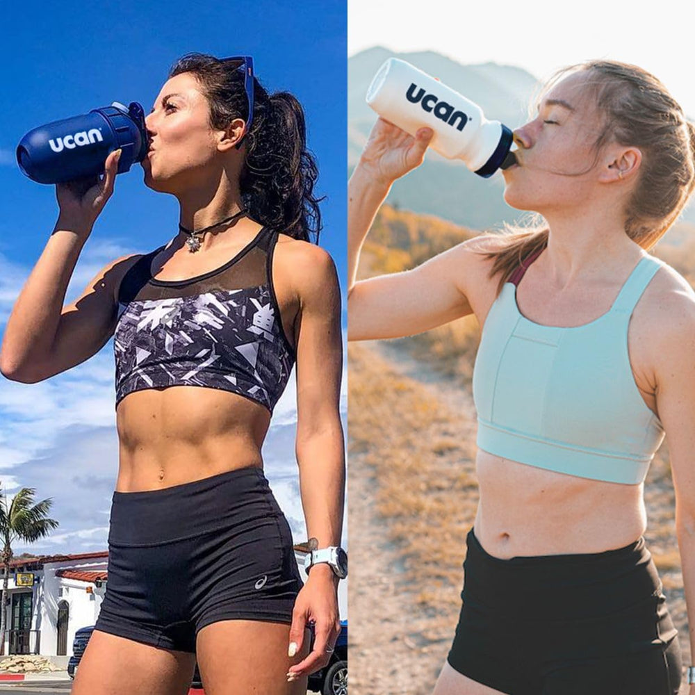 UCAN Energy Powder served in glass with chocolate flavor for training
