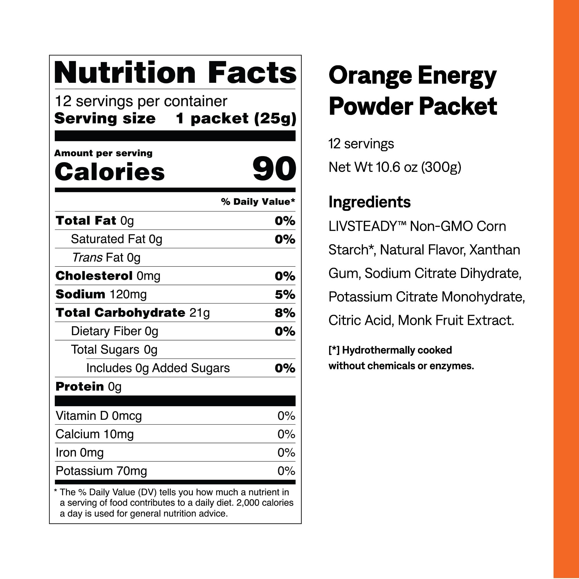 UCAN Tropical Orange packaging emphasizes keto-friendly and gluten-free attributes