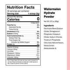 UCAN Hydrate ingredient panel reveals potassium and magnesium blend for recovery.
