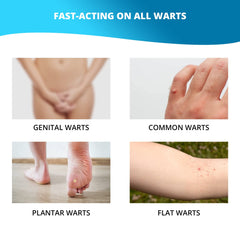 Product shot of Uforic Genital Wart Remover indicating USA-made GMP facility