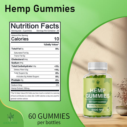 Close-up of Uhealthfri star hemp gummy showing fruity flavor and chewy texture.