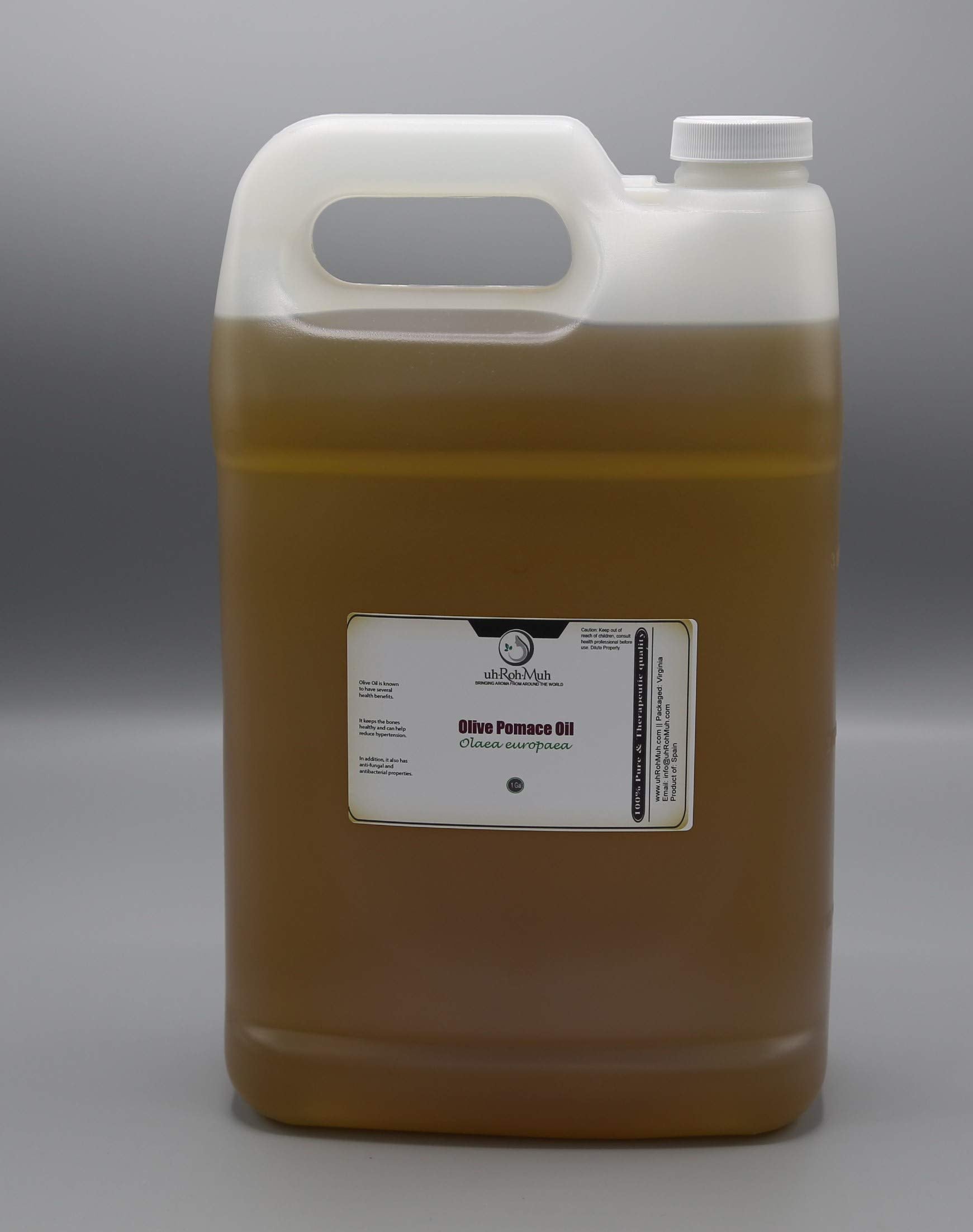 uh*Roh*Muh Olive Oil Pomace Carrier Oil bottle for skin nourishment and hair care.