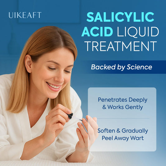 Uikeaft precision applicator tip for targeted, mess-free treatment.