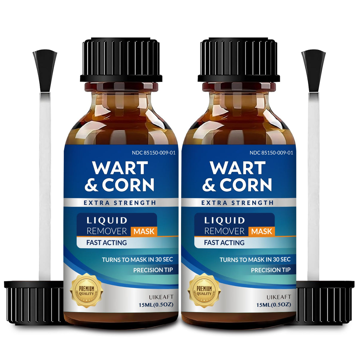 Uikeaft wart remover bottle for feet with fast-acting liquid.