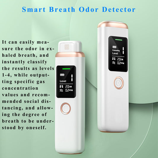 Ujhosld Bad Breath Tester display showing breath level from 1 to 4 for clear guidance.