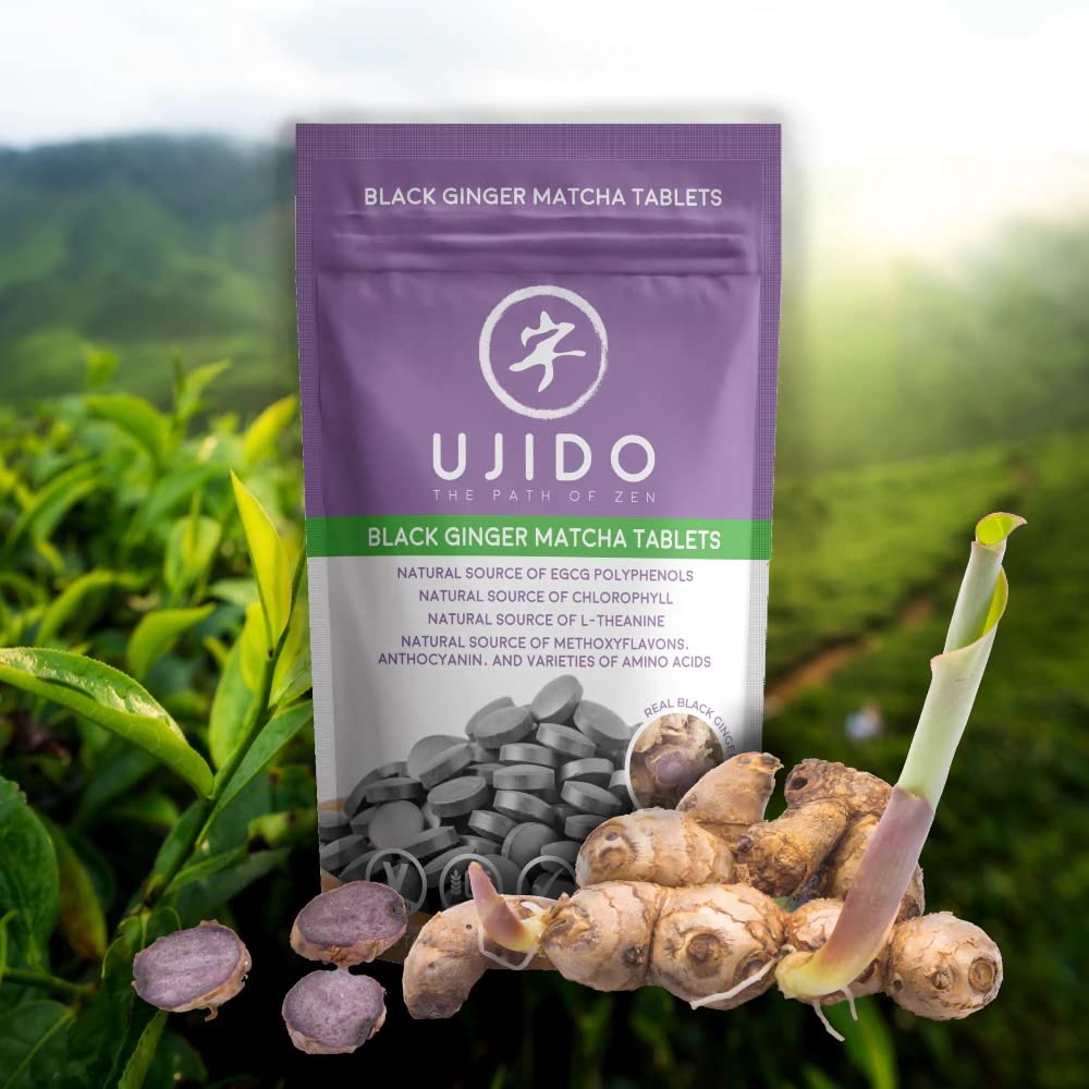 Ujido Japanese matcha powder bag highlighting traditional heritage.