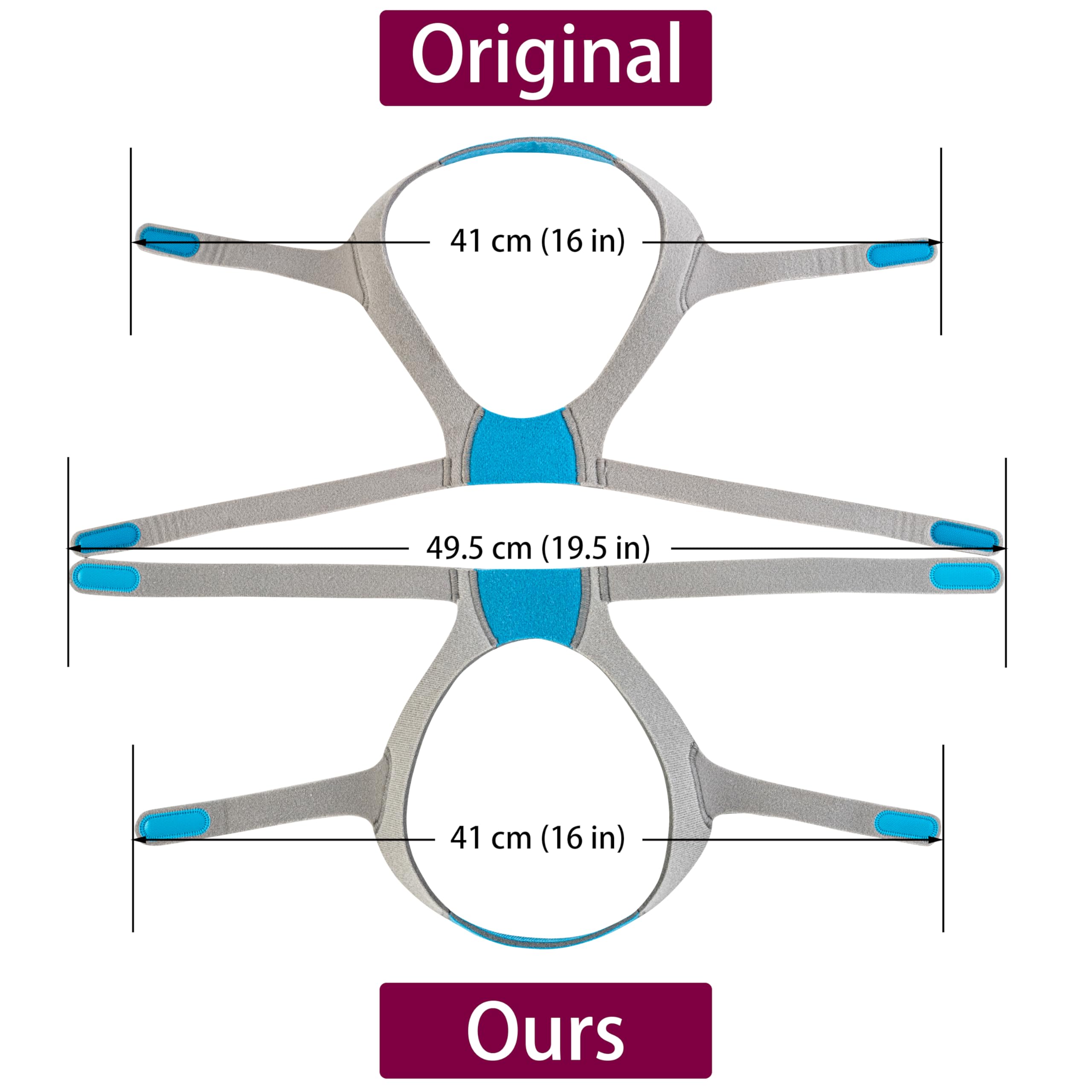 ULSEIGN headgear stretch test image showing precise elasticity.