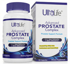 ULTALIFE advanced saw palmetto capsules promote urinary comfort and prostate support.