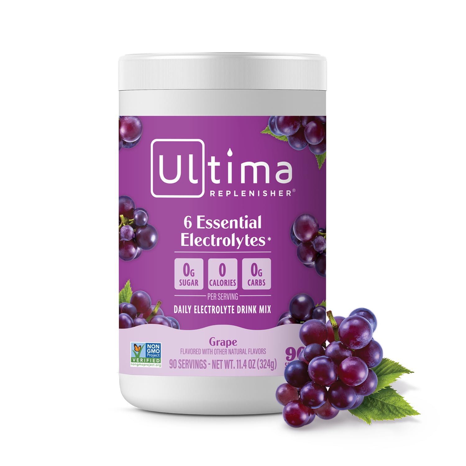 Ultima Replenisher daily electrolyte tub with grape flavor for everyday hydration.