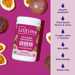 Organic stevia leaf highlight for Ultima Replenisher sweetness