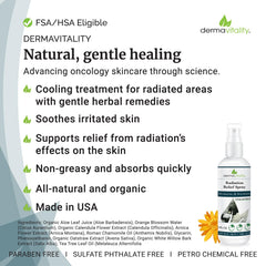 Collage of UltimateVitality organic ingredients: calendula, aloe, orange blossom water, oatstraw extracts.