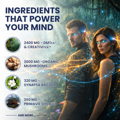 Ultra Human Conscious1 rainforest berry ingredients highlight synapsa bacopa and primaVie shilajit for cognitive support.