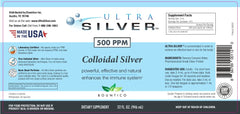 Ultra Silver Colloidal Silver ppm-label highlights verified lab concentration for trust