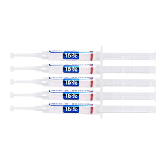 Ultra White 16% gel tubes in packaging ready for at-home whitening.