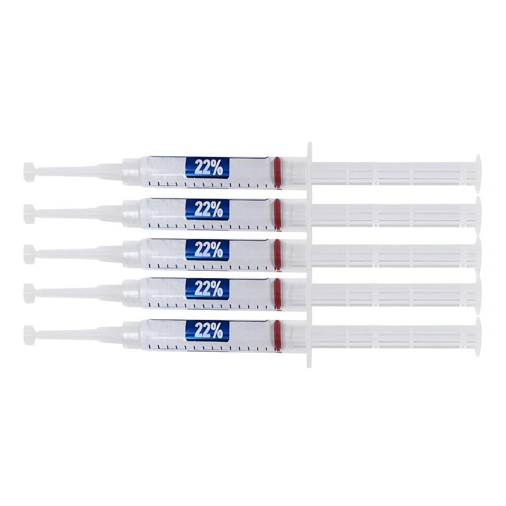 Ultra White 22% gel tube application for easy at-home whitening.