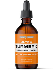 Ultra6 Nutrition liquid turmeric bottle for easy daily dosing.