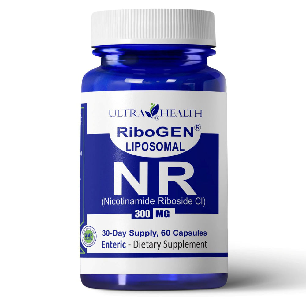 UltraHealth NR 300mg bottle front view for daily vitality support.