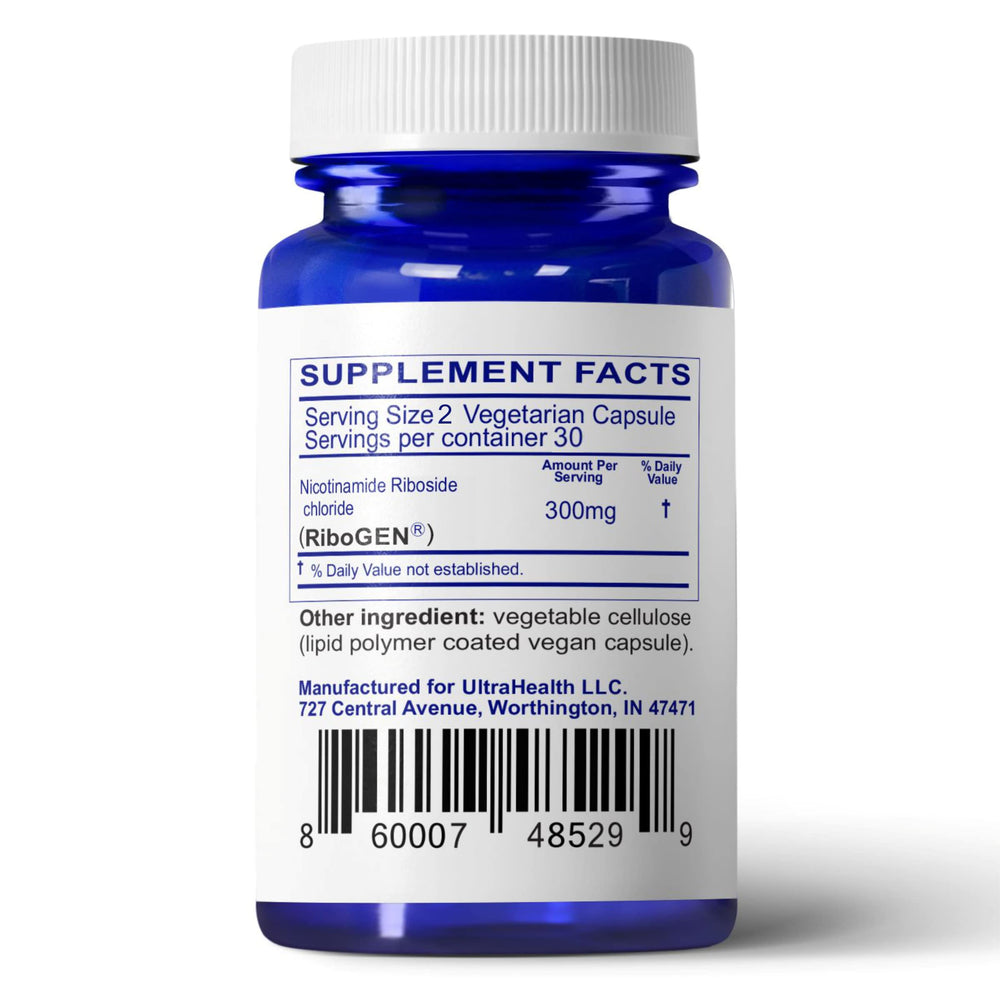 UltraHealth NR 300mg capsules close-up showing enteric liposomal coating and purity.