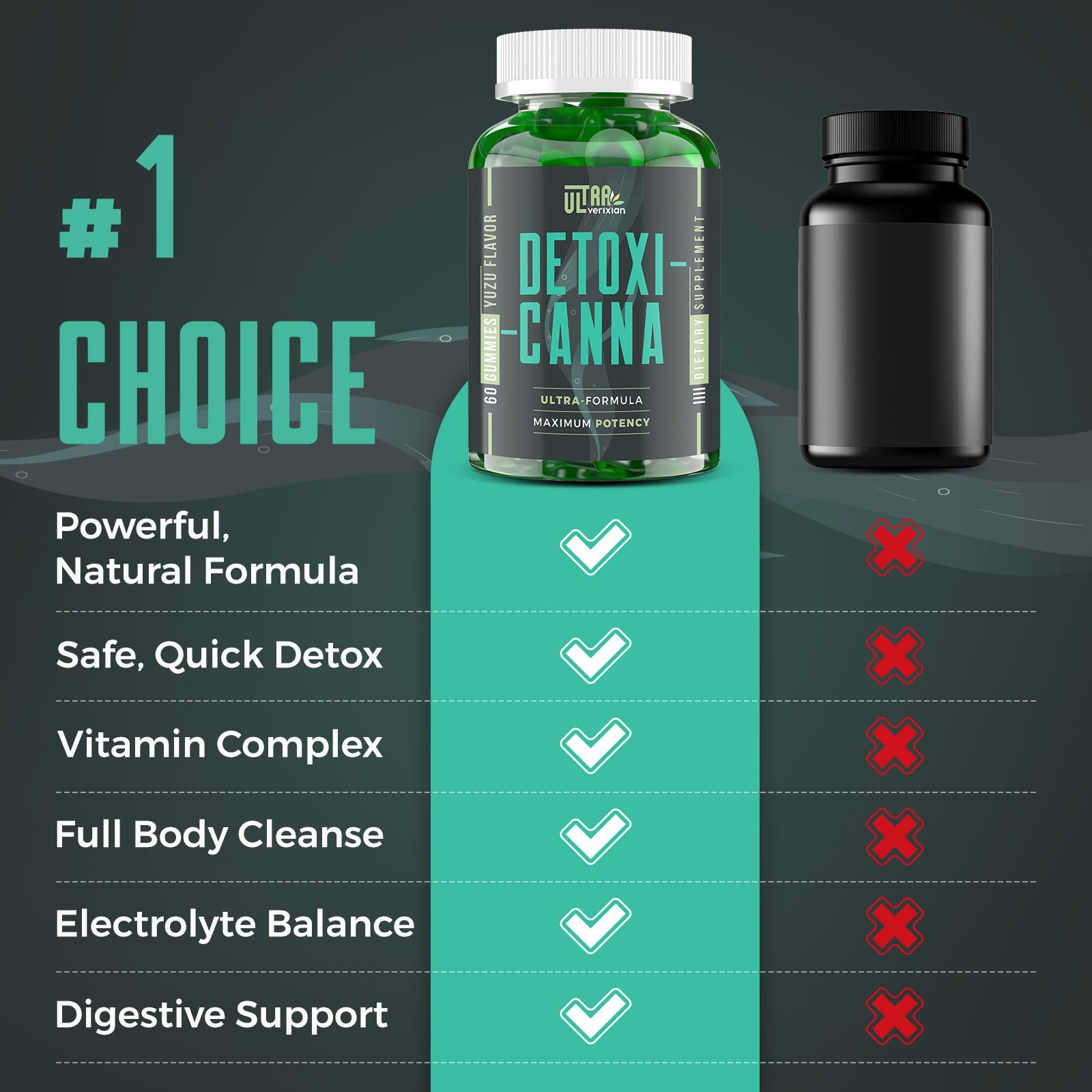 Ultraverixian Detox Cleanse Gummies in-use scenario on kitchen counter