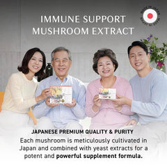 Umeken Beta Glucan mushroom blend highlights nine premium mushrooms