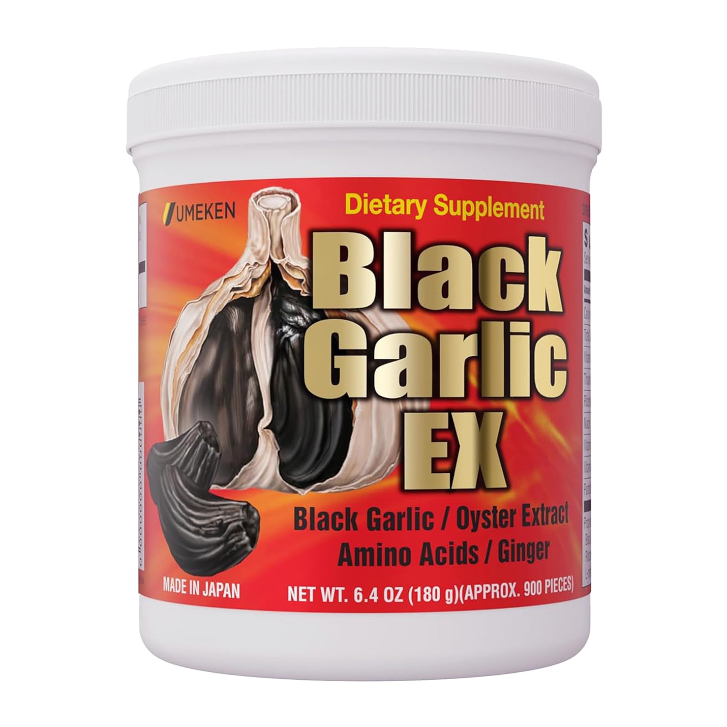 Umeken Black Garlic EX bottle shown for convenient daily supplementation