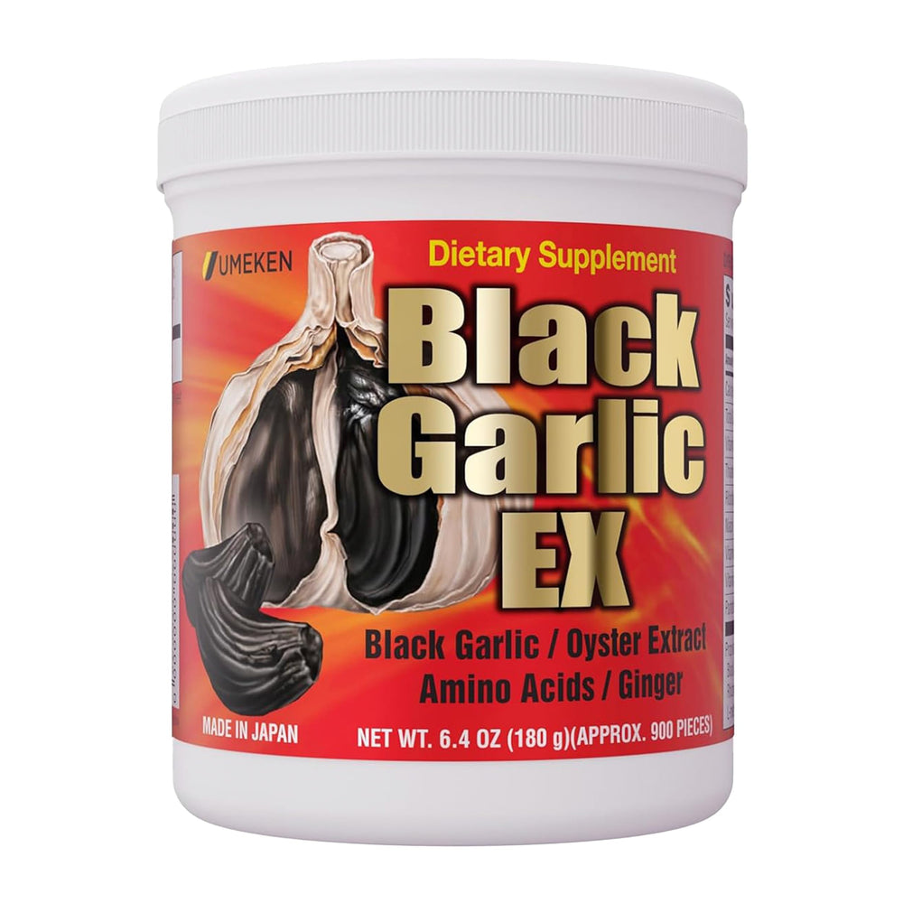 Umeken Black Garlic EX bottle shown for convenient daily supplementation