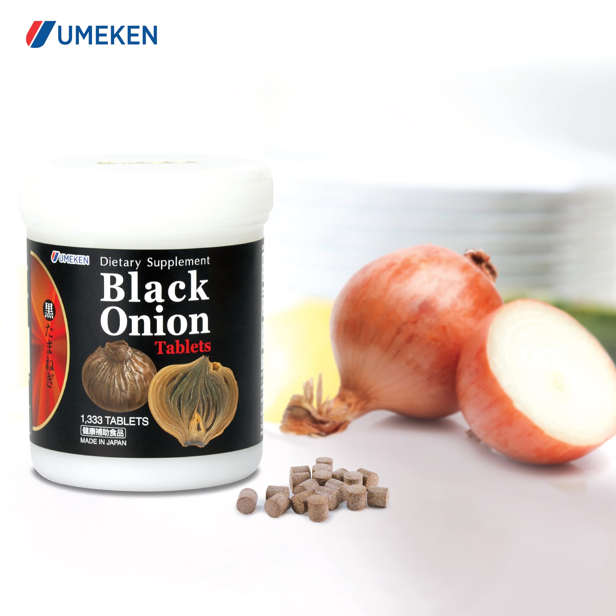 Dosed scene with 20 tablets of Umeken Black Onion.